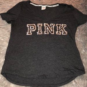 women’s PINK sequined t-shirt